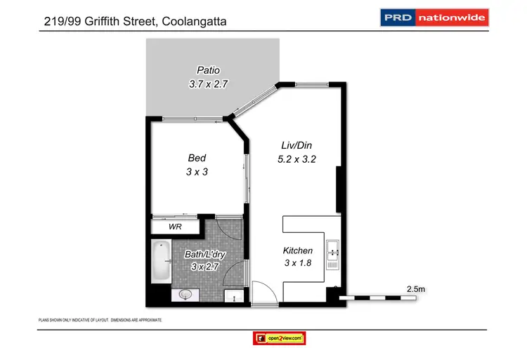 Floorplan of Homely unit listing, 219/99 Griffith Street, Coolangatta QLD 4225