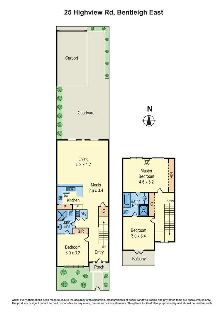 Floorplan of Homely townhouse listing, 25 Highview Road, Bentleigh East VIC 3165