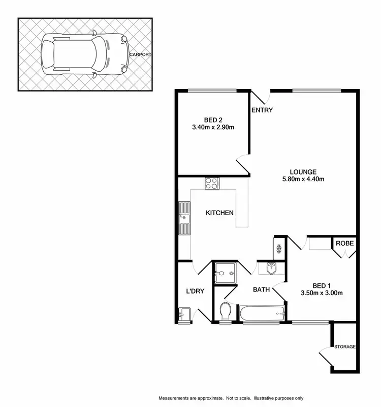 Floorplan of Homely unit listing, 27/520 Kaitlers Road, Lavington NSW 2641