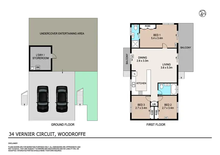 Floorplan of Homely house listing, 34 Vernier Circuit, Woodroffe NT 830