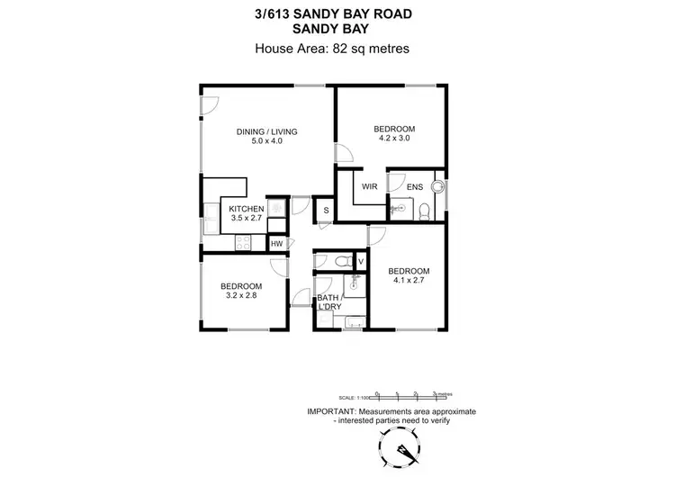 Floorplan of Homely unit listing, 3/613 Sandy Bay Road, Sandy Bay TAS 7005