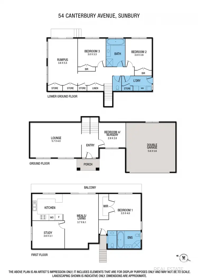 Floorplan of Homely house listing, 54 Canterbury Avenue, Sunbury VIC 3429