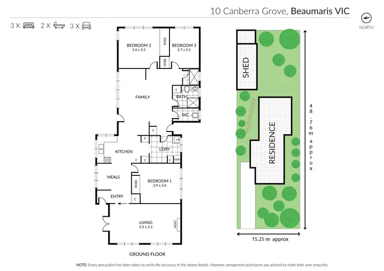 Floorplan of Homely house listing, 10 Canberra Grove, Beaumaris VIC 3193
