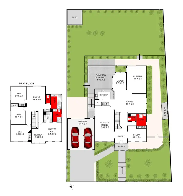 Floorplan of Homely house listing, 87 Meadowvale Drive, Grovedale VIC 3216