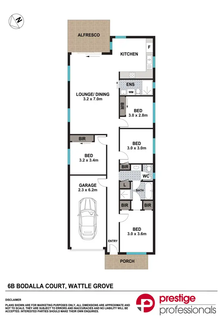 Floorplan of Homely house listing, 6B Bodalla Court, Wattle Grove NSW 2173