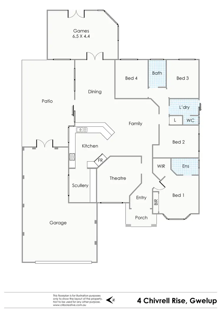 Floorplan of Homely house listing, 4 Chivrell Rise, Gwelup WA 6018