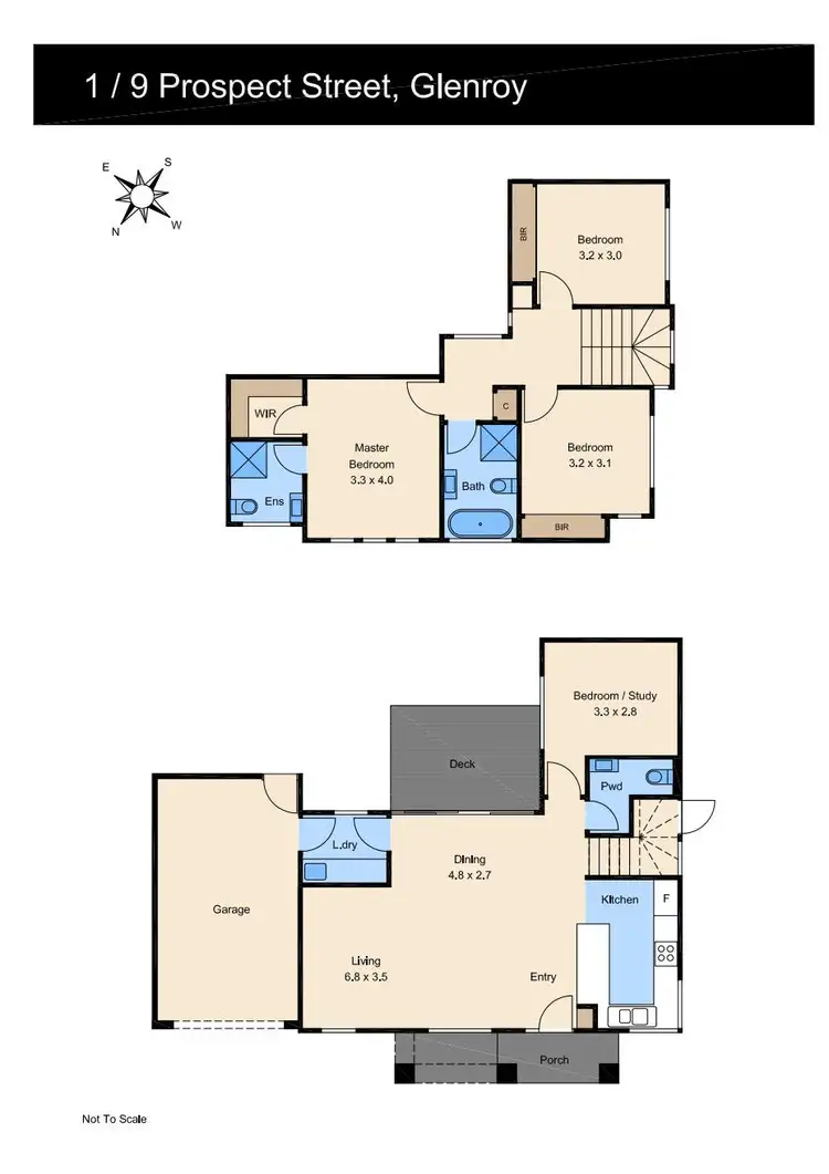 Floorplan of Homely townhouse listing, 1/9 Prospect Street, Glenroy VIC 3046