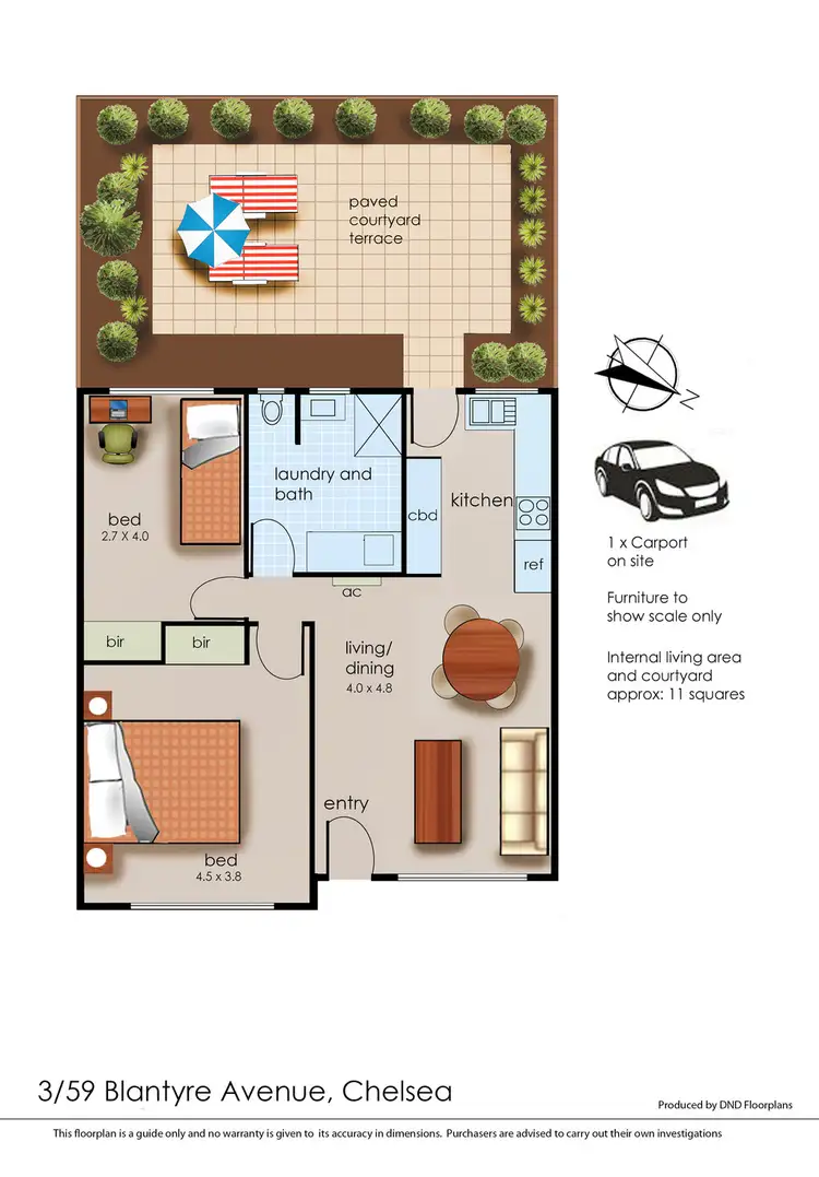 Floorplan of Homely unit listing, 3/59 Blantyre Avenue, Chelsea VIC 3196