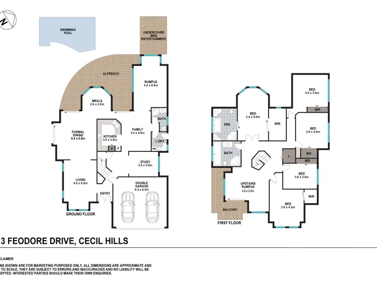 Floorplan of Homely house listing, 13 Feodore Dr, Cecil Hills NSW 2171