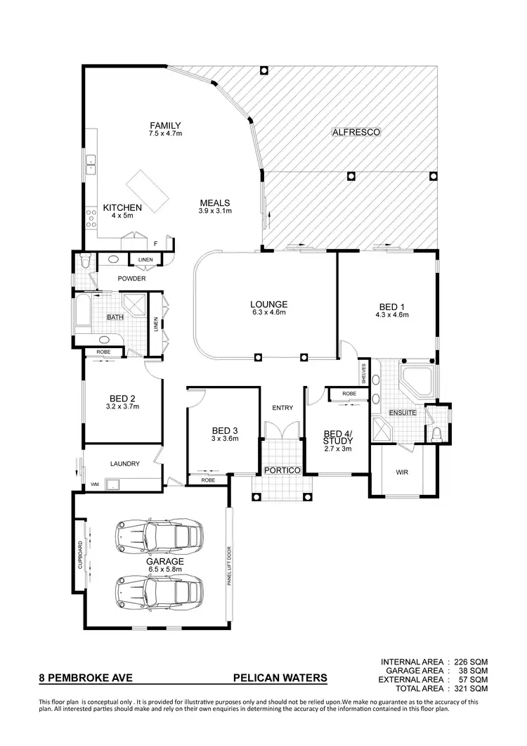 Floorplan of Homely house listing, 8 Pembroke Ave, Pelican Waters QLD 4551