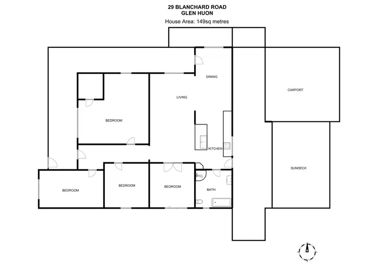 Floorplan of Homely house listing, 29 Blanchard Road, Glen Huon TAS 7109