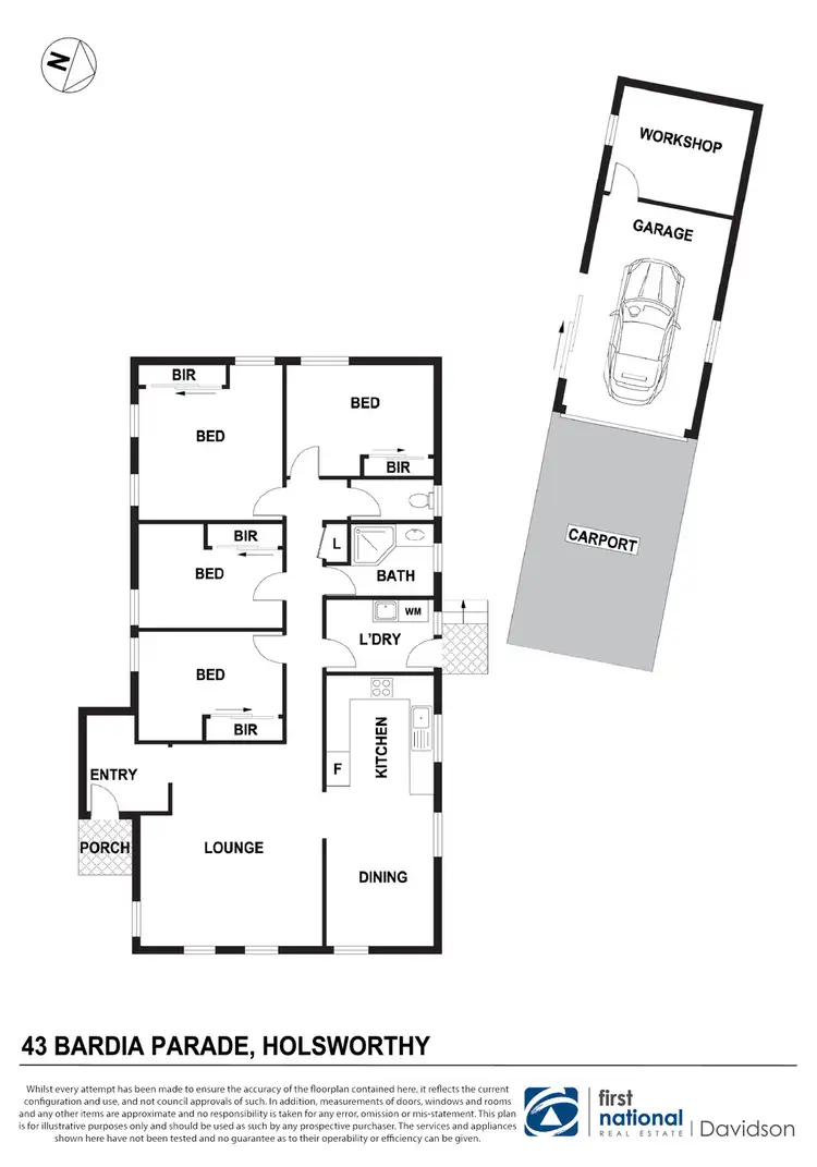 Floorplan of Homely house listing, 43 Bardia Parade, Holsworthy NSW 2173