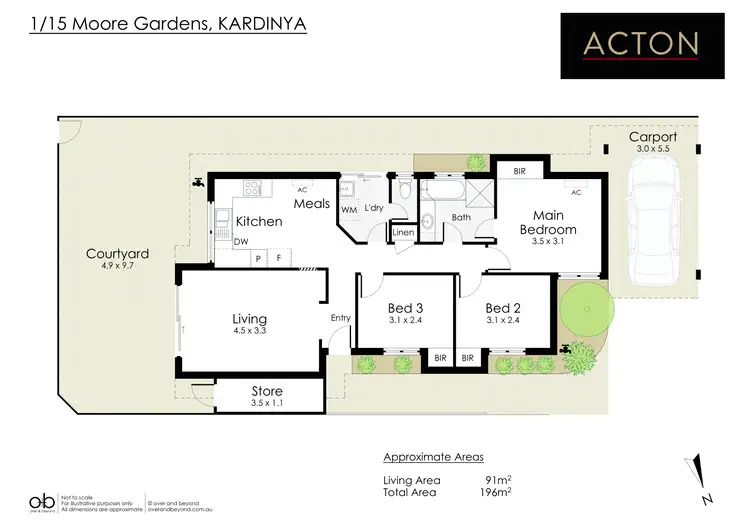Floorplan of Homely villa listing, 1/15 Moore Gardens, Kardinya WA 6163