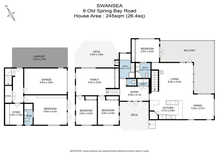 Floorplan of Homely house listing, 9 Old Spring Bay Road, Swansea TAS 7190