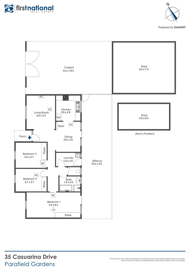 Floorplan of Homely house listing, 35 Casuarina Drive, Parafield Gardens SA 5107