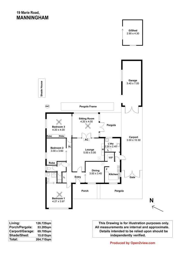 Floorplan of Homely house listing, 19 Marie Road, Manningham SA 5086