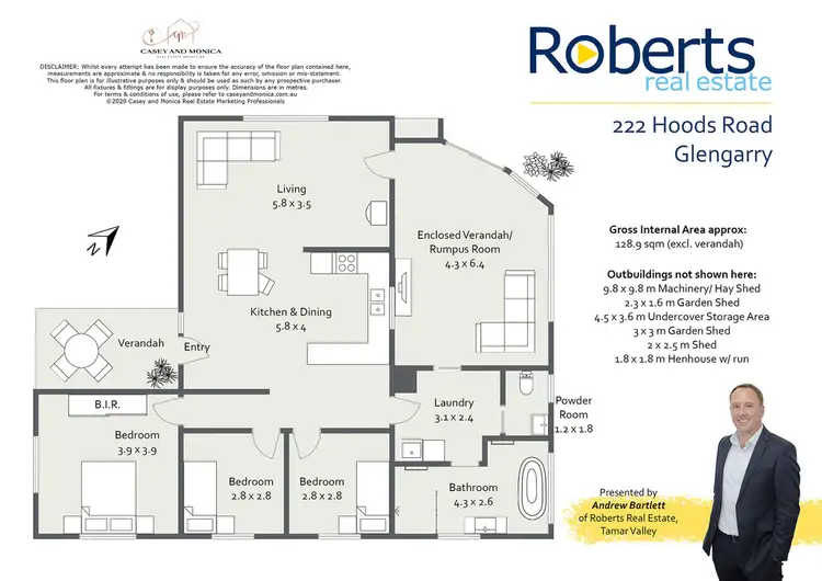 Floorplan of Homely house listing, 222 Hoods Road, Glengarry TAS 7275