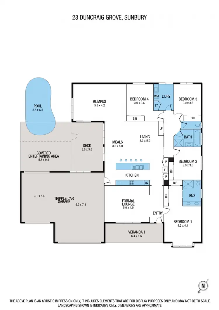 Floorplan of Homely house listing, 23 Duncraig Grove, Sunbury VIC 3429
