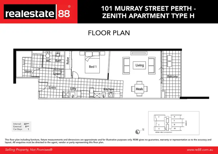 Floorplan of Homely apartment listing, 100/101 Murray Street, Perth WA 6000