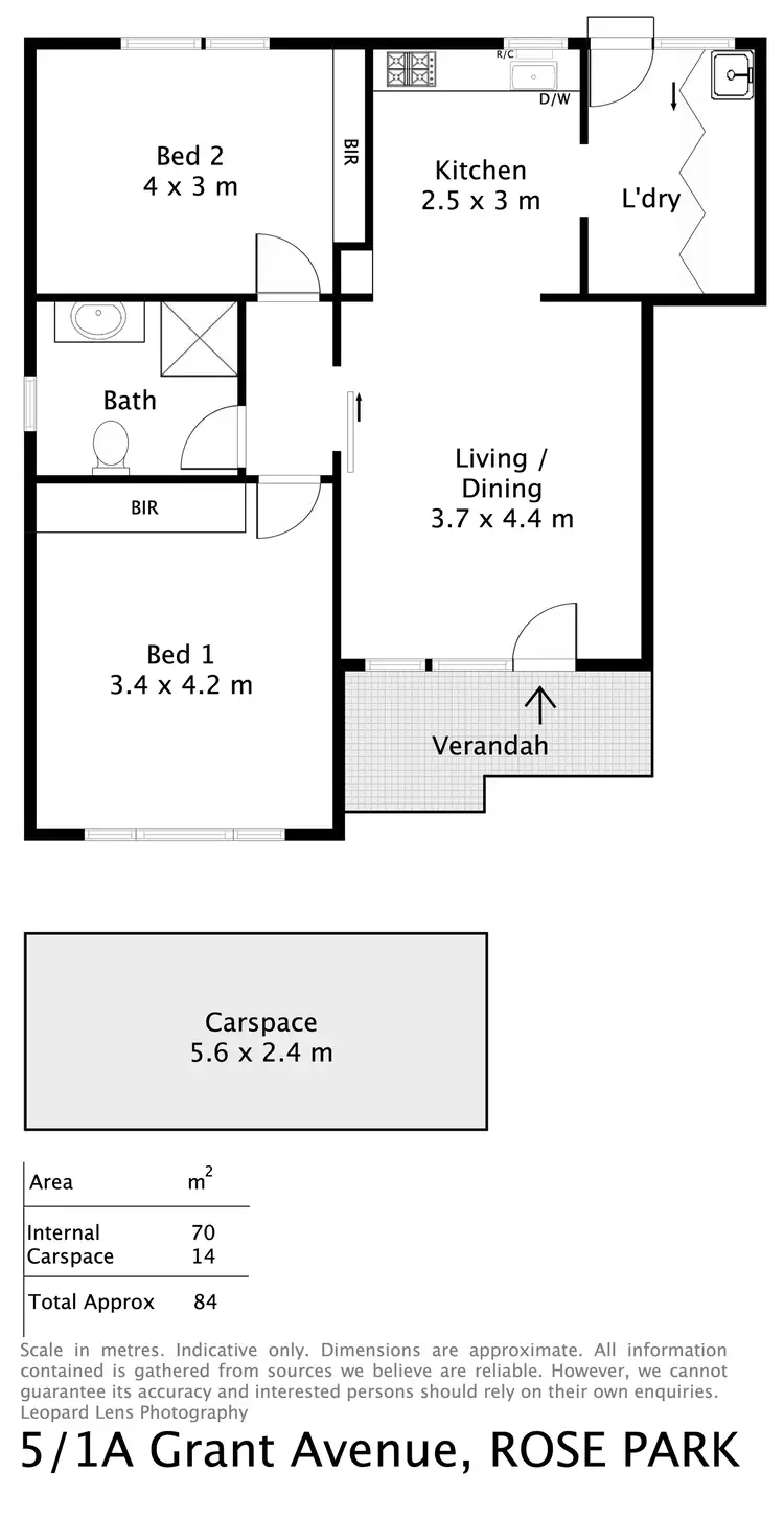 Floorplan of Homely unit listing, 5/1a Grant Avenue, Rose Park SA 5067