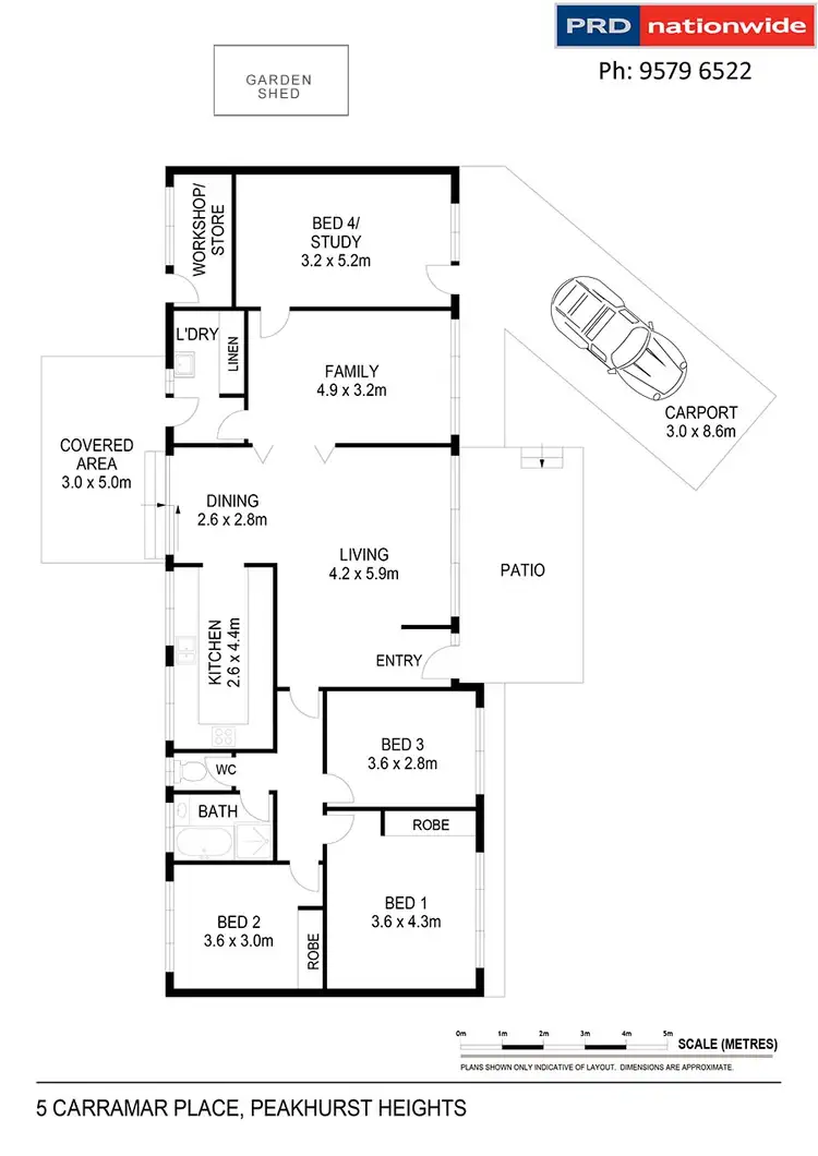 Floorplan of Homely house listing, 5 Carramar Place, Peakhurst Heights NSW 2210