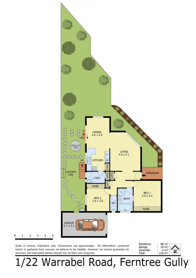Floorplan of Homely unit listing, 1/22 Warrabel Road, Ferntree Gully VIC 3156