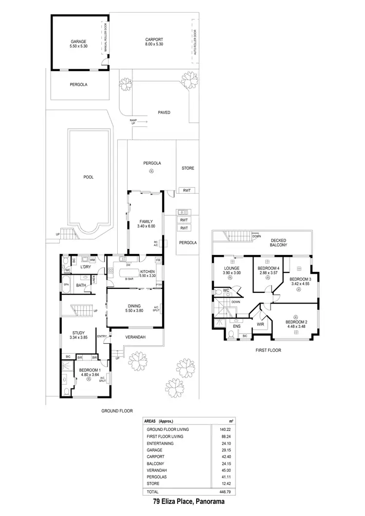 Floorplan of Homely house listing, 79 Eliza Place, Panorama SA 5041