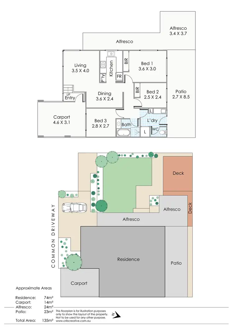 Floorplan of Homely villa listing, 1/32 Hubert Road, Maylands WA 6051