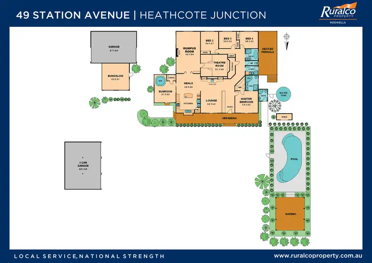 Floorplan of Homely house listing, 49 Station Avenue, Heathcote Junction VIC 3758