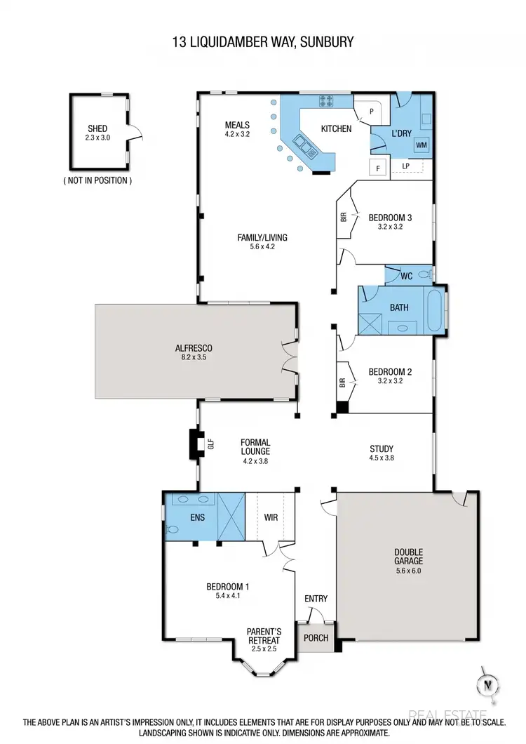 Floorplan of Homely house listing, 13 Liquidamber Way, Sunbury VIC 3429