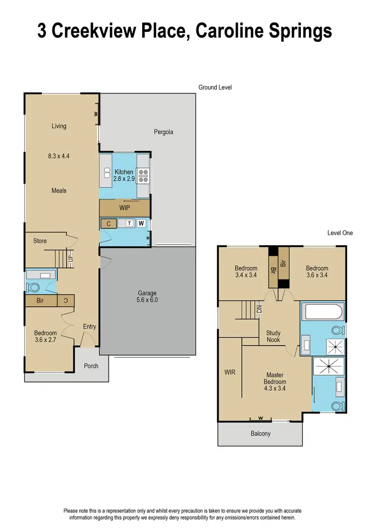 Floorplan of Homely house listing, 3 Creekview Place, Caroline Springs VIC 3023