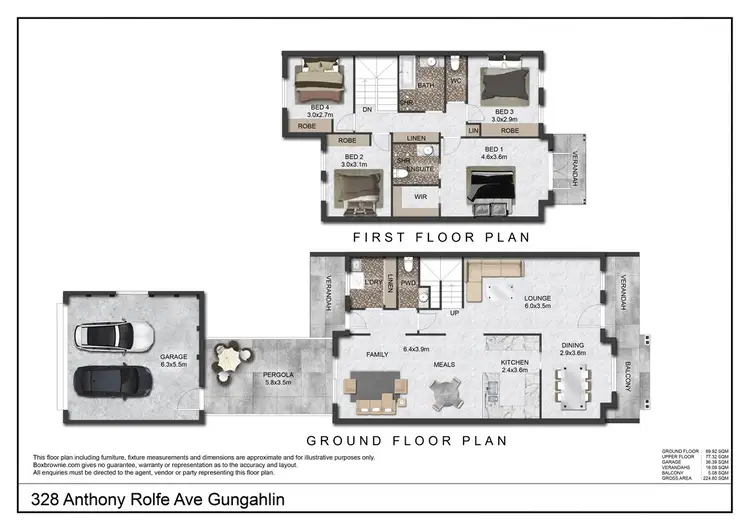 Floorplan of Homely townhouse listing, 328 Anthony Rolfe Avenue, Gungahlin ACT 2912
