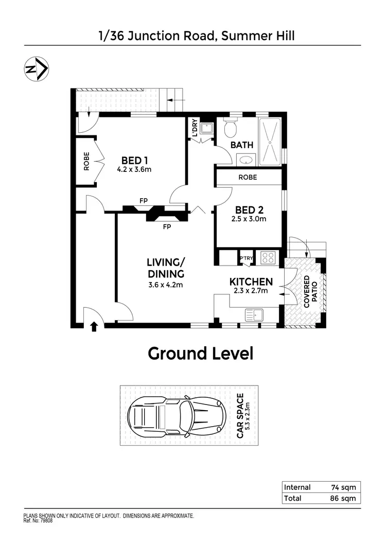 Floorplan of Homely apartment listing, 1/36 Junction Road, Summer Hill NSW 2130