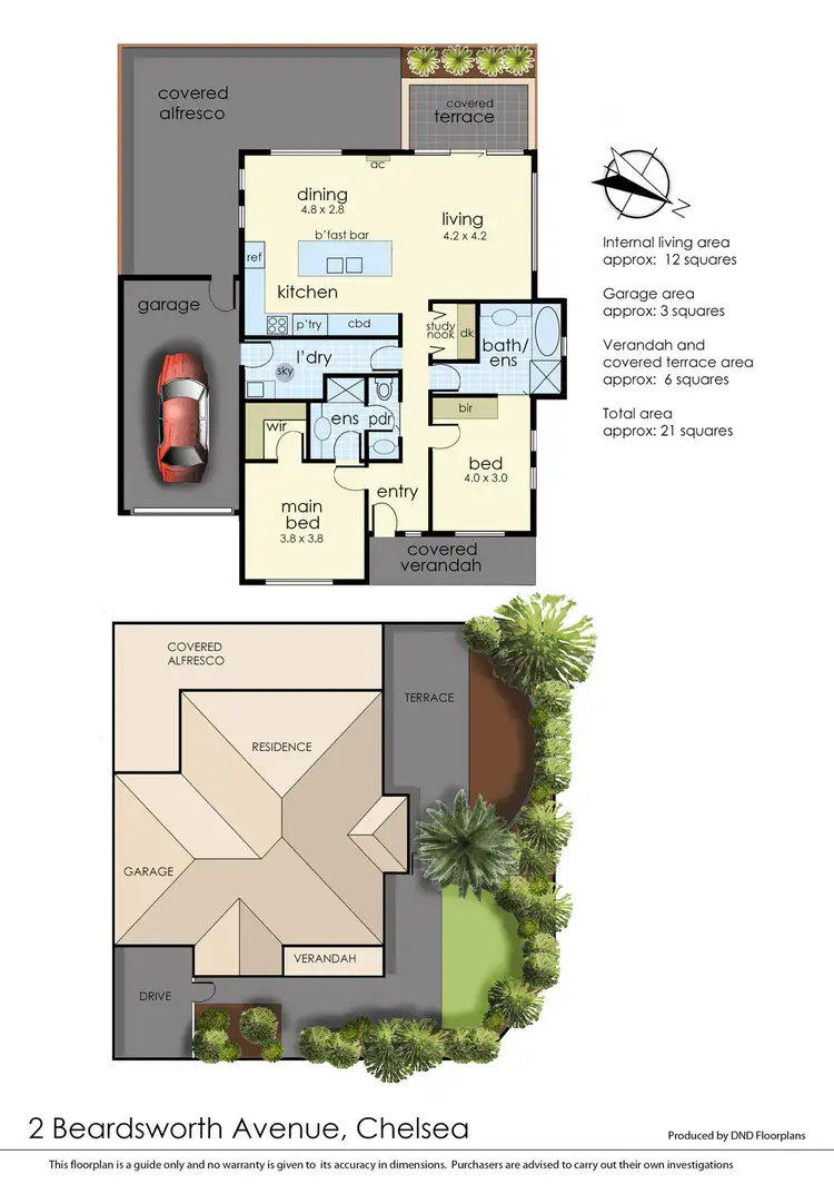 Floorplan of Homely unit listing, 2 Beardsworth Avenue, Chelsea VIC 3196