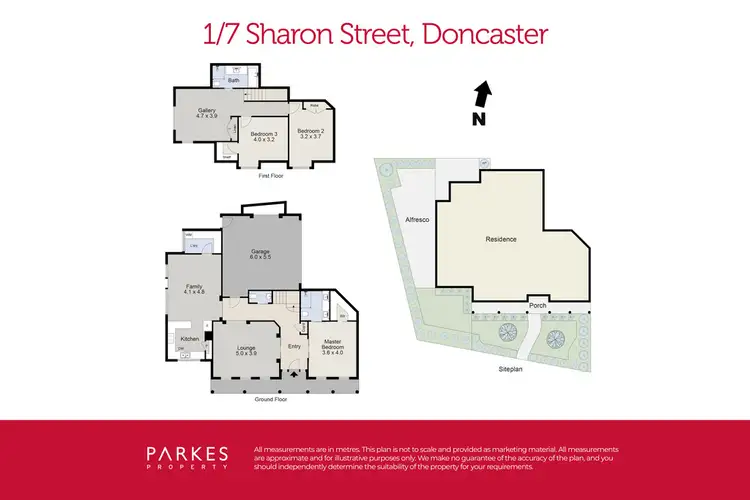 Floorplan of Homely townhouse listing, 1/7 Sharon Street, Doncaster VIC 3108