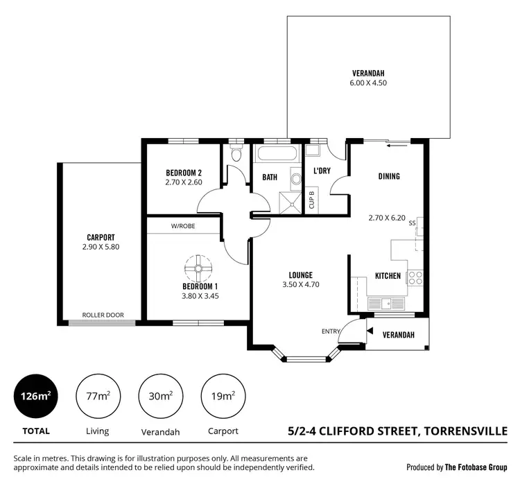 Floorplan of Homely townhouse listing, 5, 2-4 Clifford Street, Torrensville SA 5031