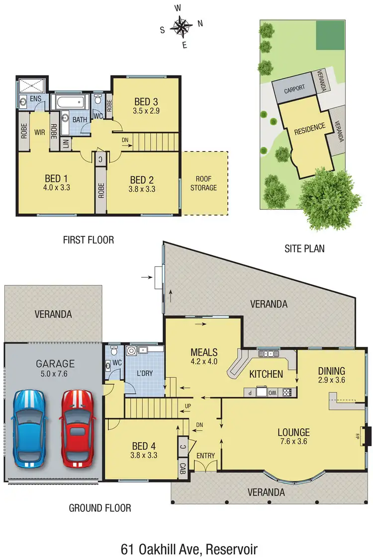Floorplan of Homely house listing, 61 Oakhill Avenue, Reservoir VIC 3073