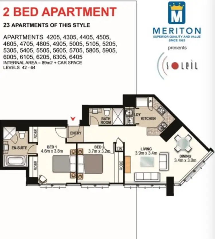 Floorplan of Homely apartment listing, 5005/501 Adelaide Street, Brisbane City QLD 4000