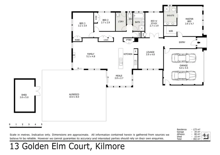 Floorplan of Homely house listing, 13 Golden Elm Court, Kilmore VIC 3764