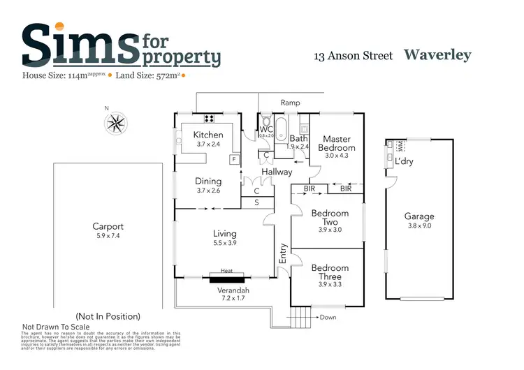 Floorplan of Homely house listing, 13 Anson Street, Waverley TAS 7250