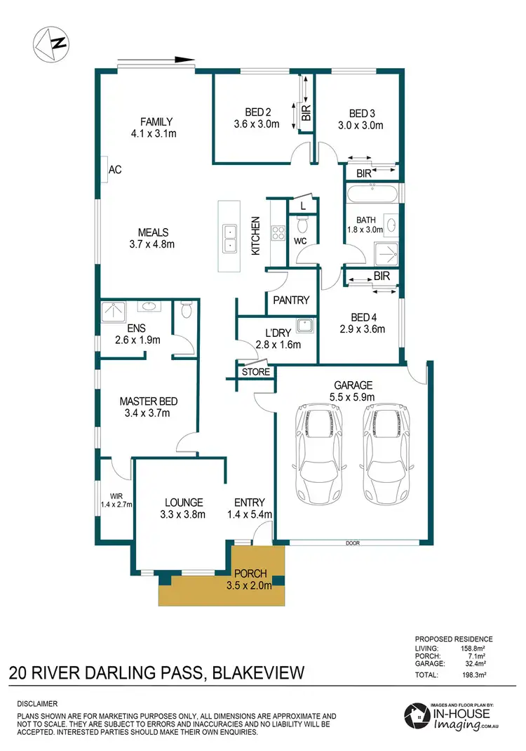 Floorplan of Homely house listing, 20 River Darling Pass, Blakeview SA 5114