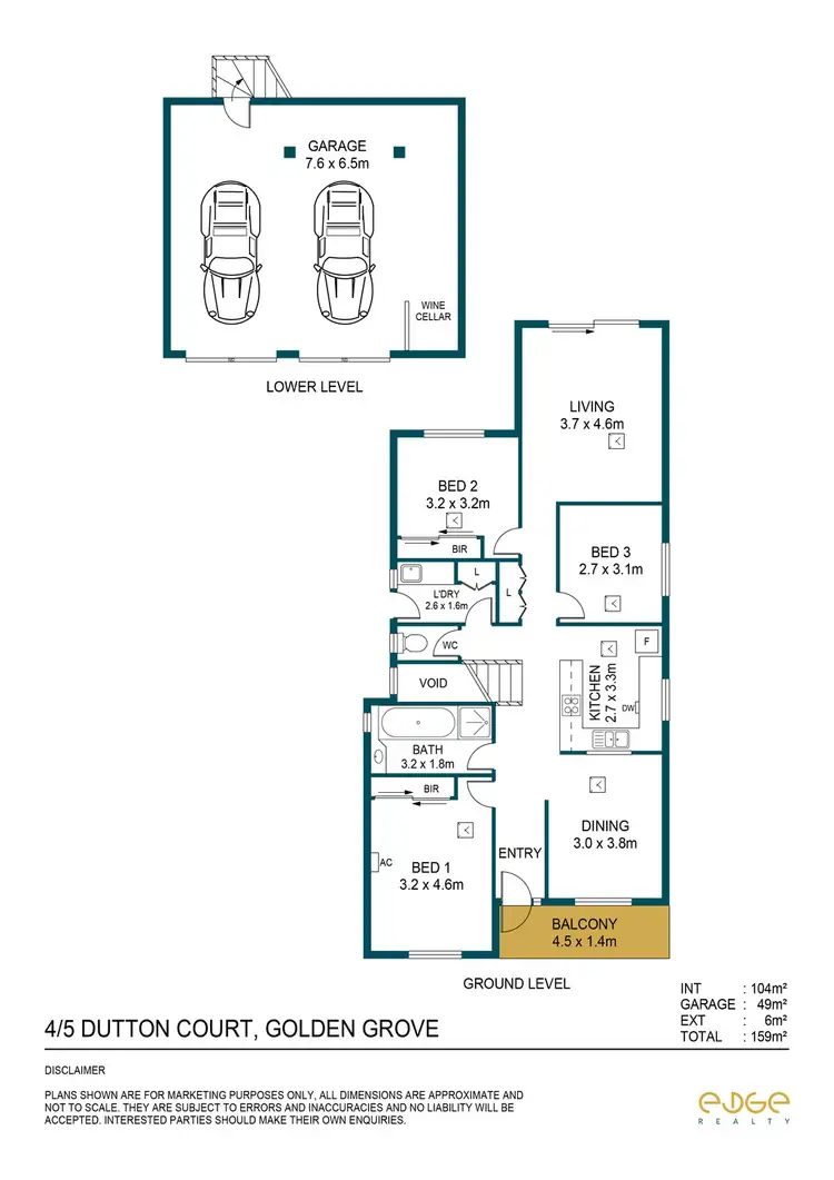 Floorplan of Homely house listing, 4/5 Dutton Court, Golden Grove SA 5125