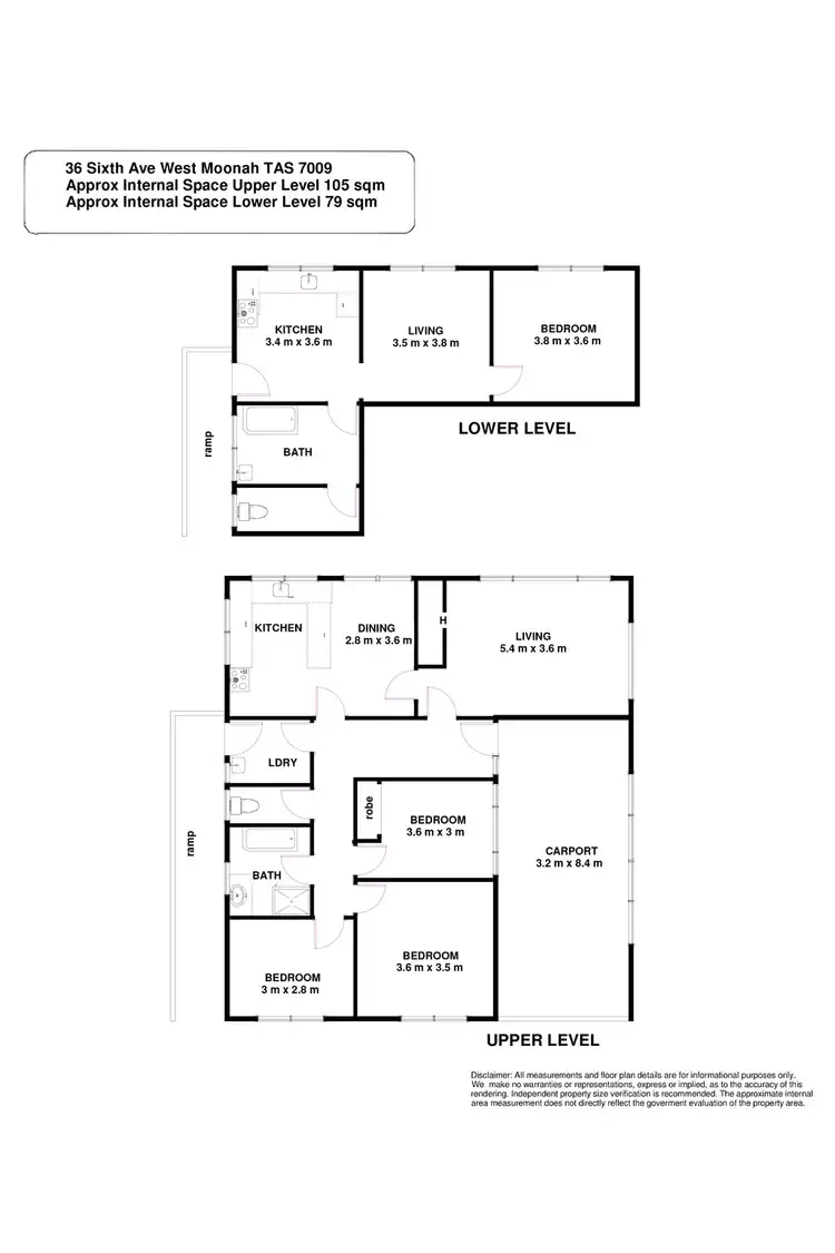 Floorplan of Homely house listing, 36 Sixth Avenue, West Moonah TAS 7009