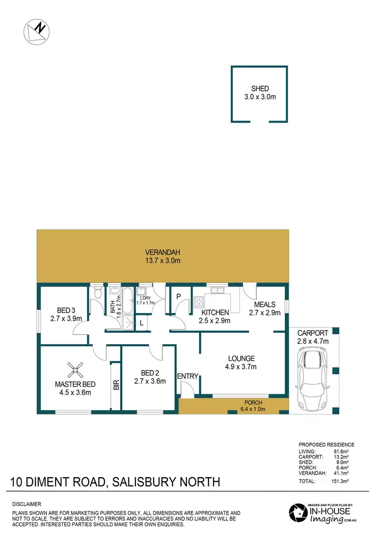 Floorplan of Homely house listing, 10 Diment Road, Salisbury North SA 5108