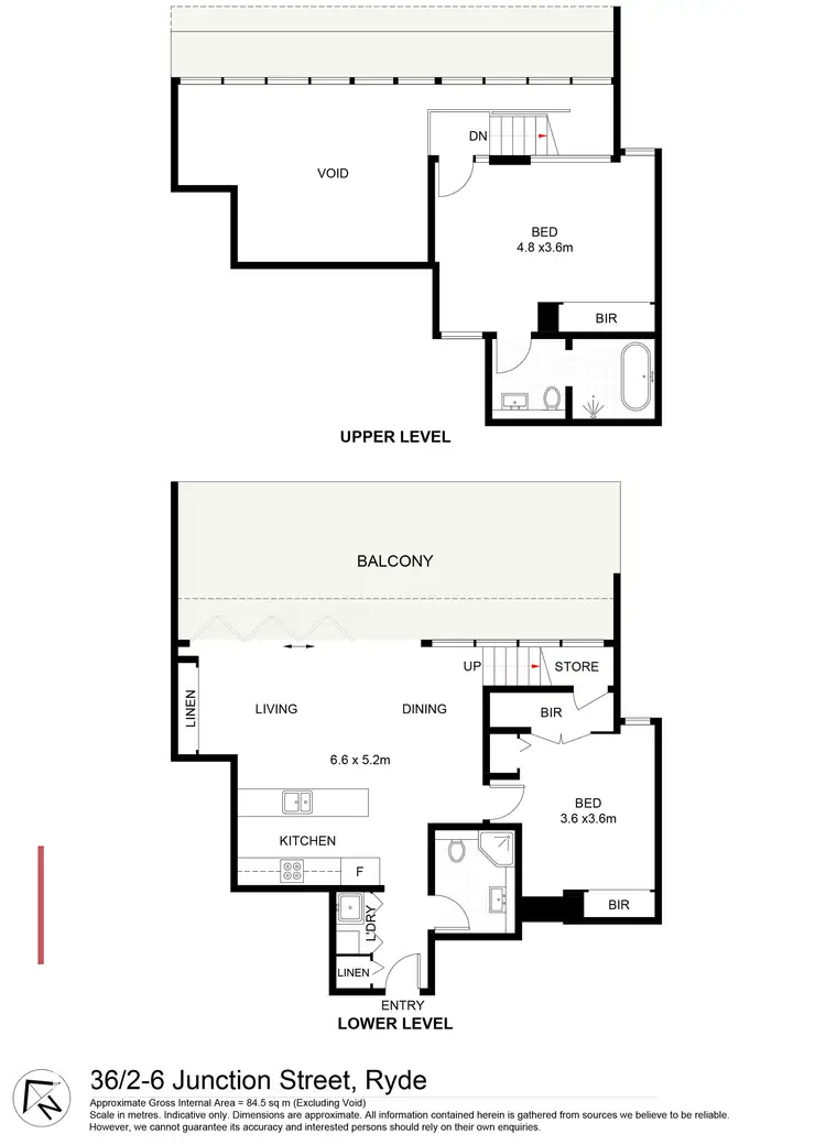 Floorplan of Homely apartment listing, 36/2-6 Junction Street, Ryde NSW 2112