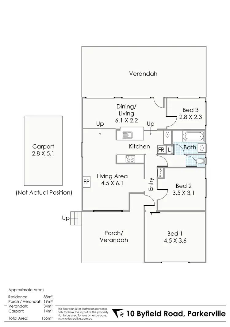 Floorplan of Homely house listing, 10 Byfield Road, Parkerville WA 6081