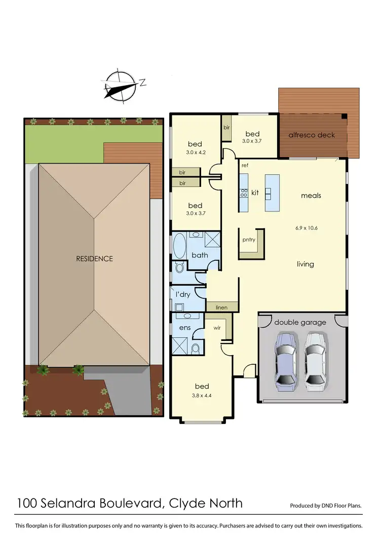 Floorplan of Homely house listing, 100 Selandra Boulevard, Clyde North VIC 3978