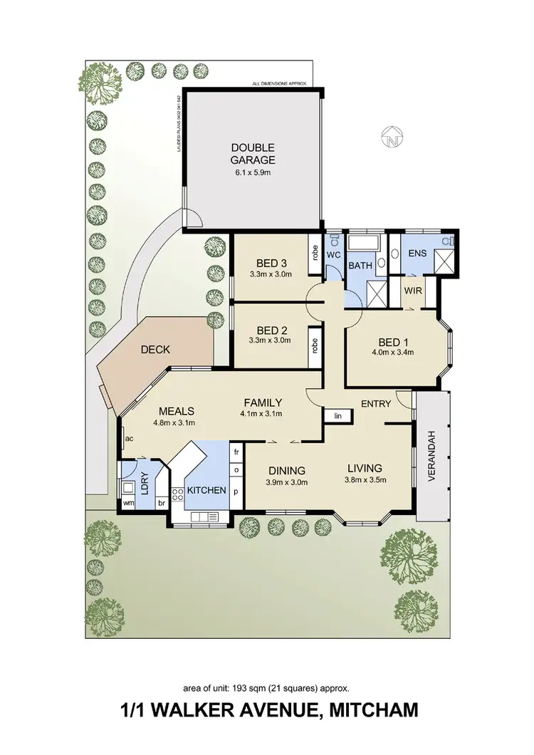 Floorplan of Homely unit listing, 1/1 Walker Avenue, Mitcham VIC 3132
