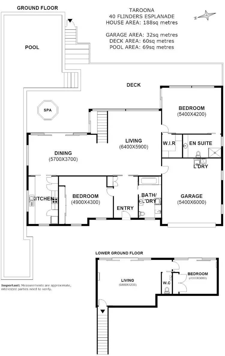 Floorplan of Homely house listing, 40 Flinders Esplanade, Taroona TAS 7053