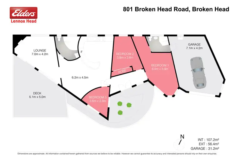 Floorplan of Homely rural property listing, 801 Broken Head Road, Broken Head NSW 2481